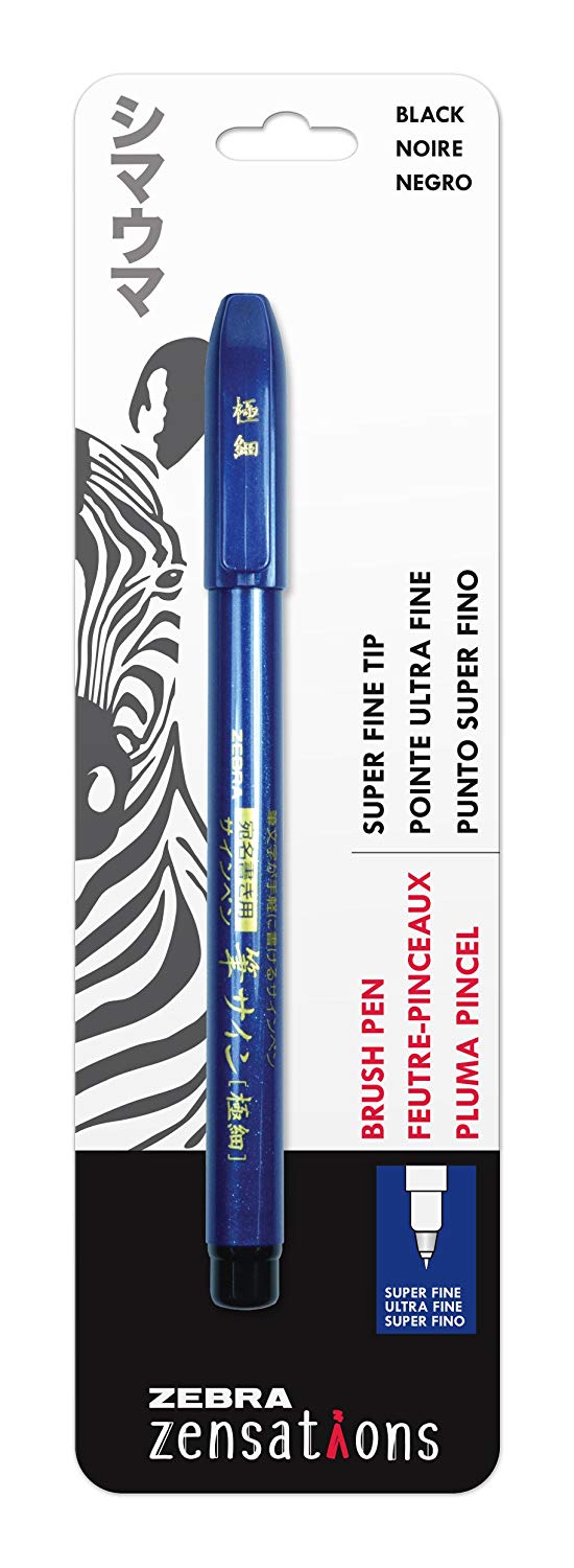 Zebra Zensations Super Fine Tip Brush Pen Black