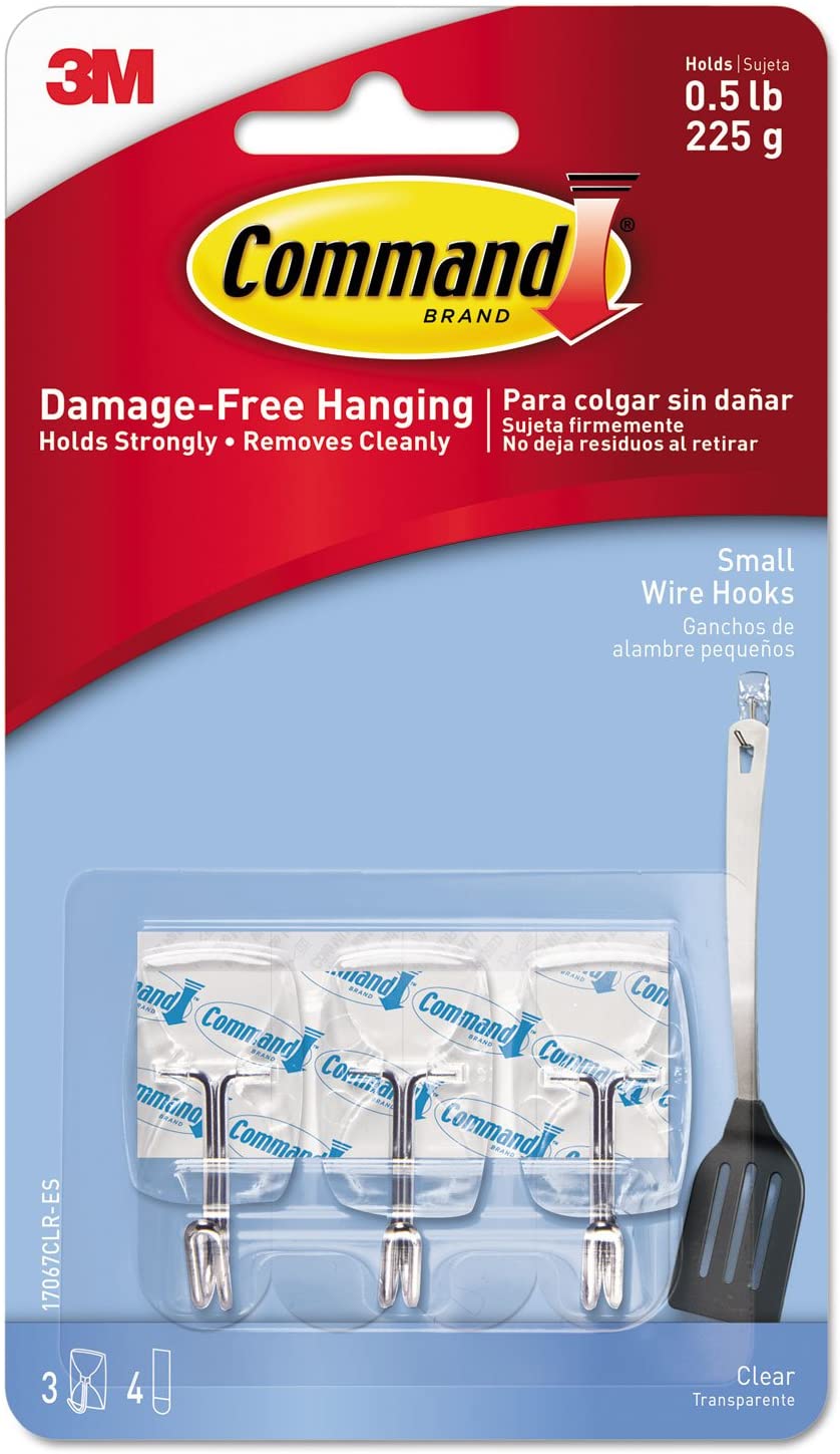 Command 3M Clear Hooks and Small Strips