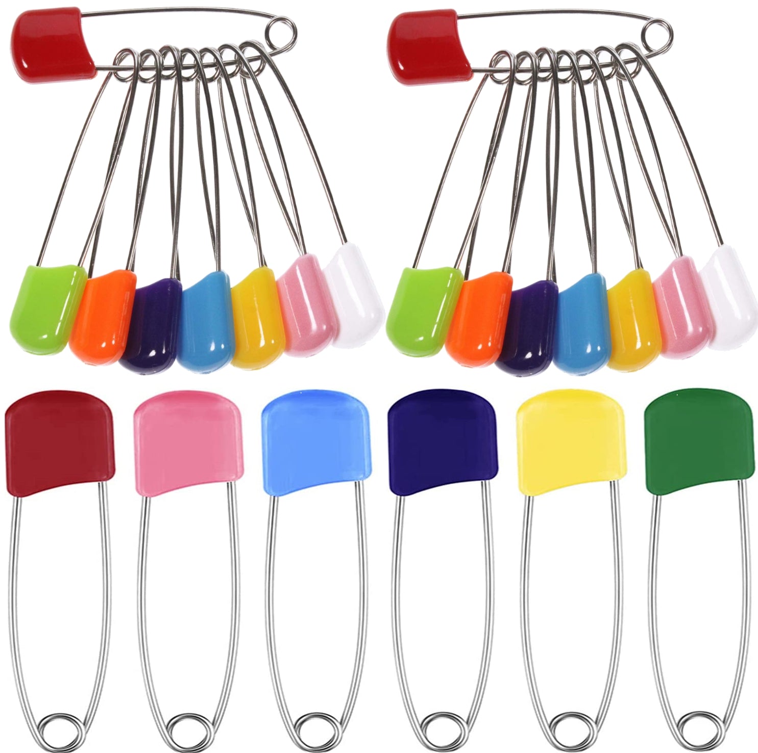 NiftyPlaza Extra Large 2 inch Safety Pins - Heavy Duty Large