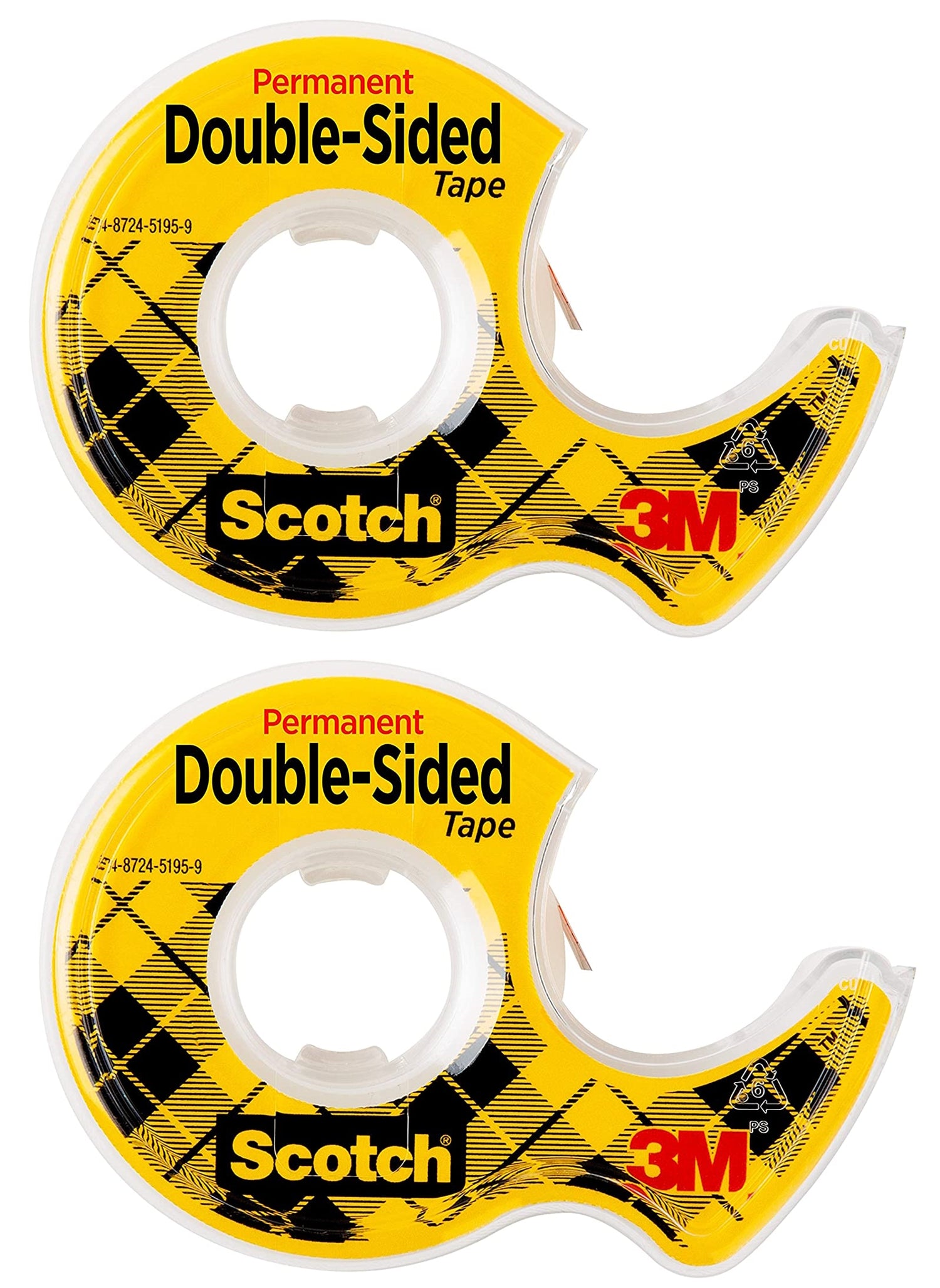 Scotch Double-Sided Permanent Tape; 1/2 x 250