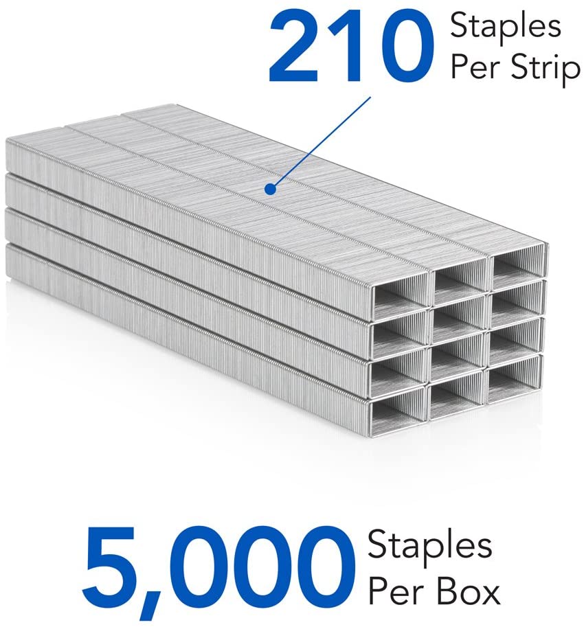 S.F. 4 Premium Staples Swingline, 0.25" Leg, 0.5" Crown, Steel, 210/Strip, 5,000/Box