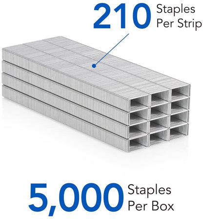 S.F. 4 Premium Staples Swingline, 0.25" Leg, 0.5" Crown, Steel, 210/Strip, 5,000/Box