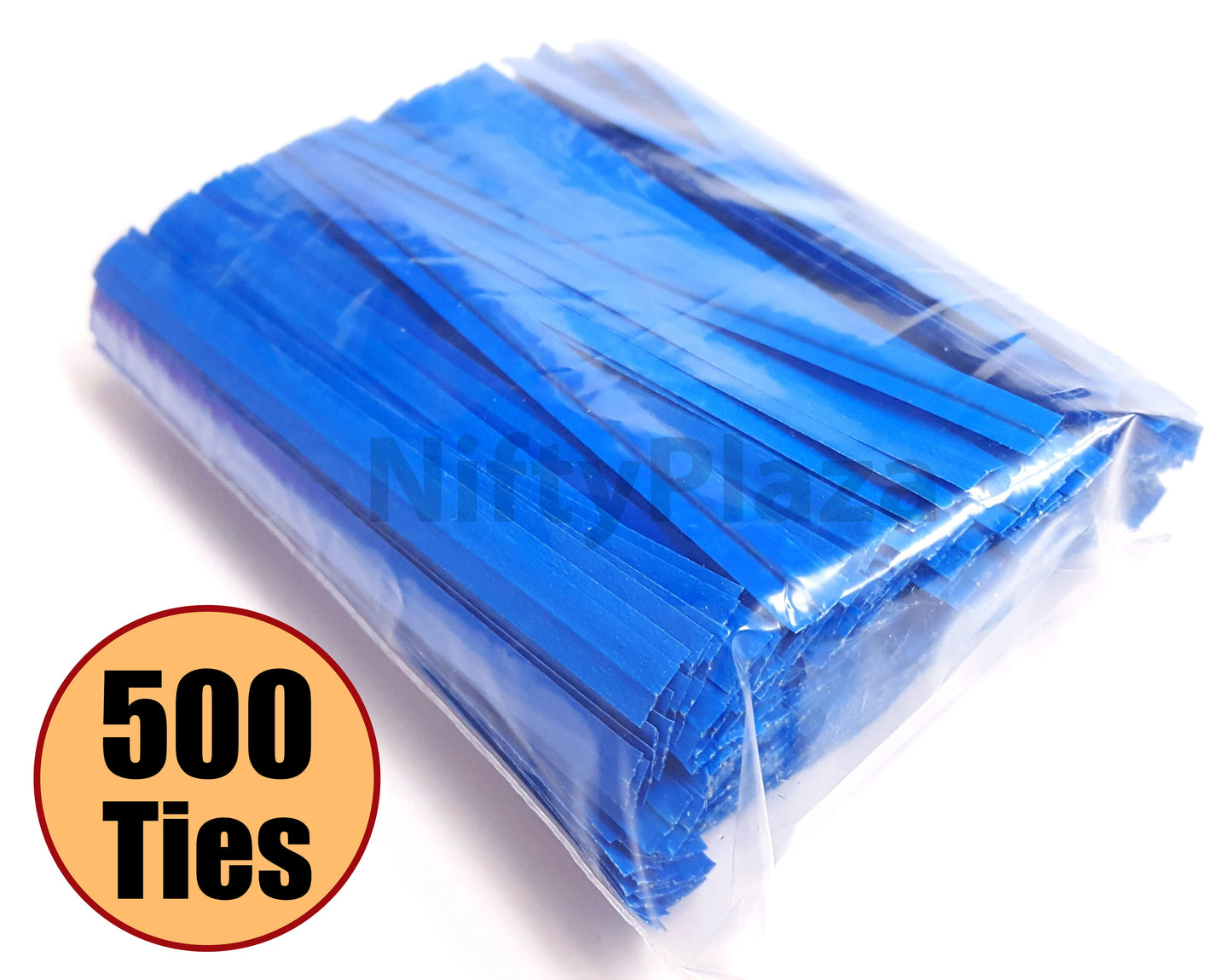 NiftyPlaza Twist Ties 4 inch, Plastic Coated, No Rip Paper Ties - 500 Twist Ties