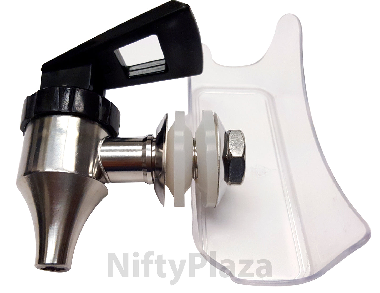 NiftyPlaza Beverage Dispenser Spigot Faucet - Stainless Steel – Premium 16mm Spring Loaded