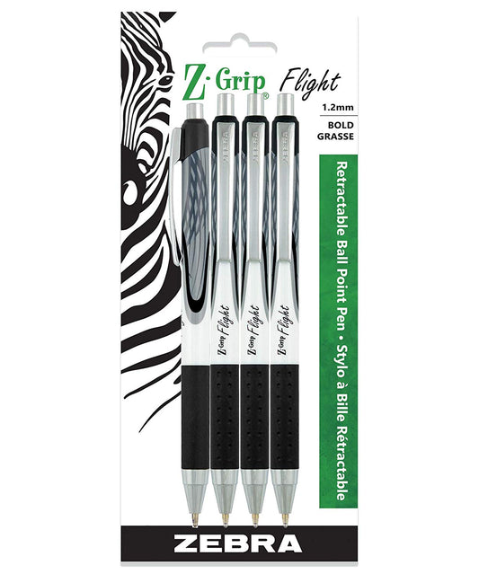 Zebra Pen Corp - 1.2 mm. Z-Grip Flight Retractable Ballpoint Pen, Black Ink