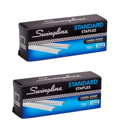 2 Pack - Swingline S.F. 1 Standard Economy Chisel Point 210 Full Strip Staples - 0.25" Leg, 0.5" Crown