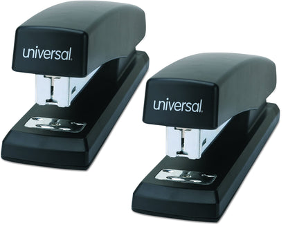 Universal Economy Full Strip Stapler, 12-Sheet Capacity, Black, 2-Count