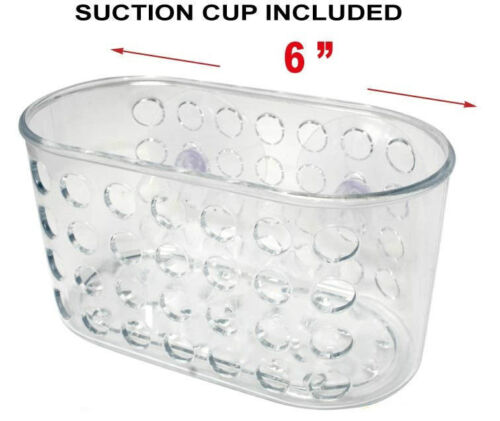 Trisonic Bathroom Caddy Shower Bath Organizer Storage Basket Soap Holder With Suction Cups