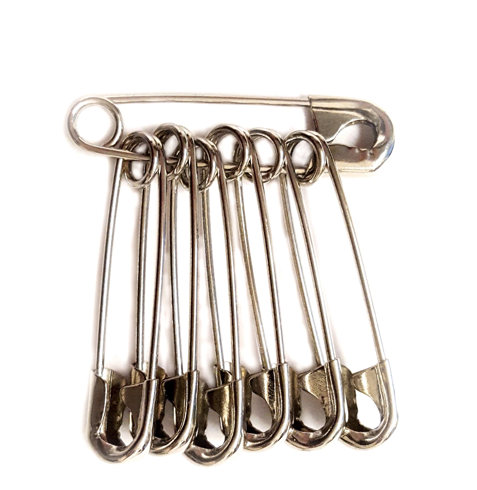 Niftyplaza 1440 Safety Pins, Size 1-1/16, Nickel Pleated, Made in USA
