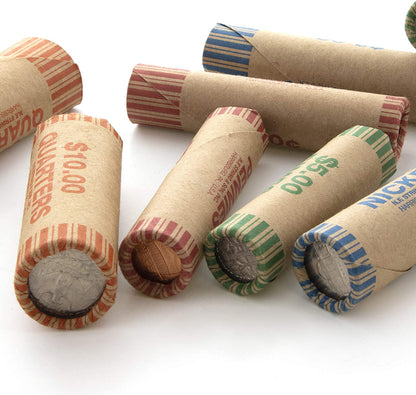 BAZIC Penny Coin Wrappers Rolls, Made in USA, 36-Count Durable Preformed Paper Coins Tubes