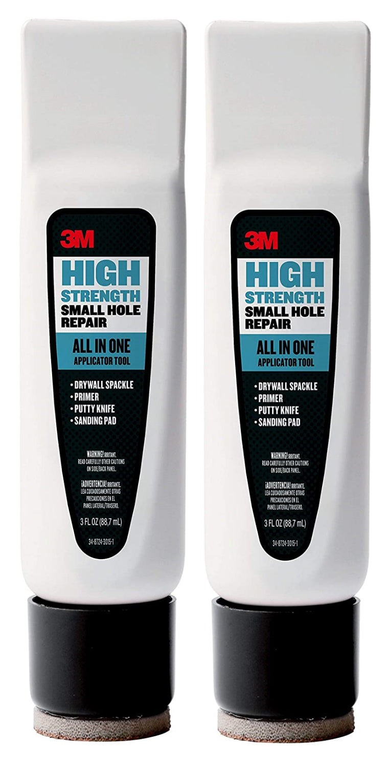 3M High Strength Small Hole Repair, All in One Applicator Tool, Quick and Easy Repair - Pack of 2