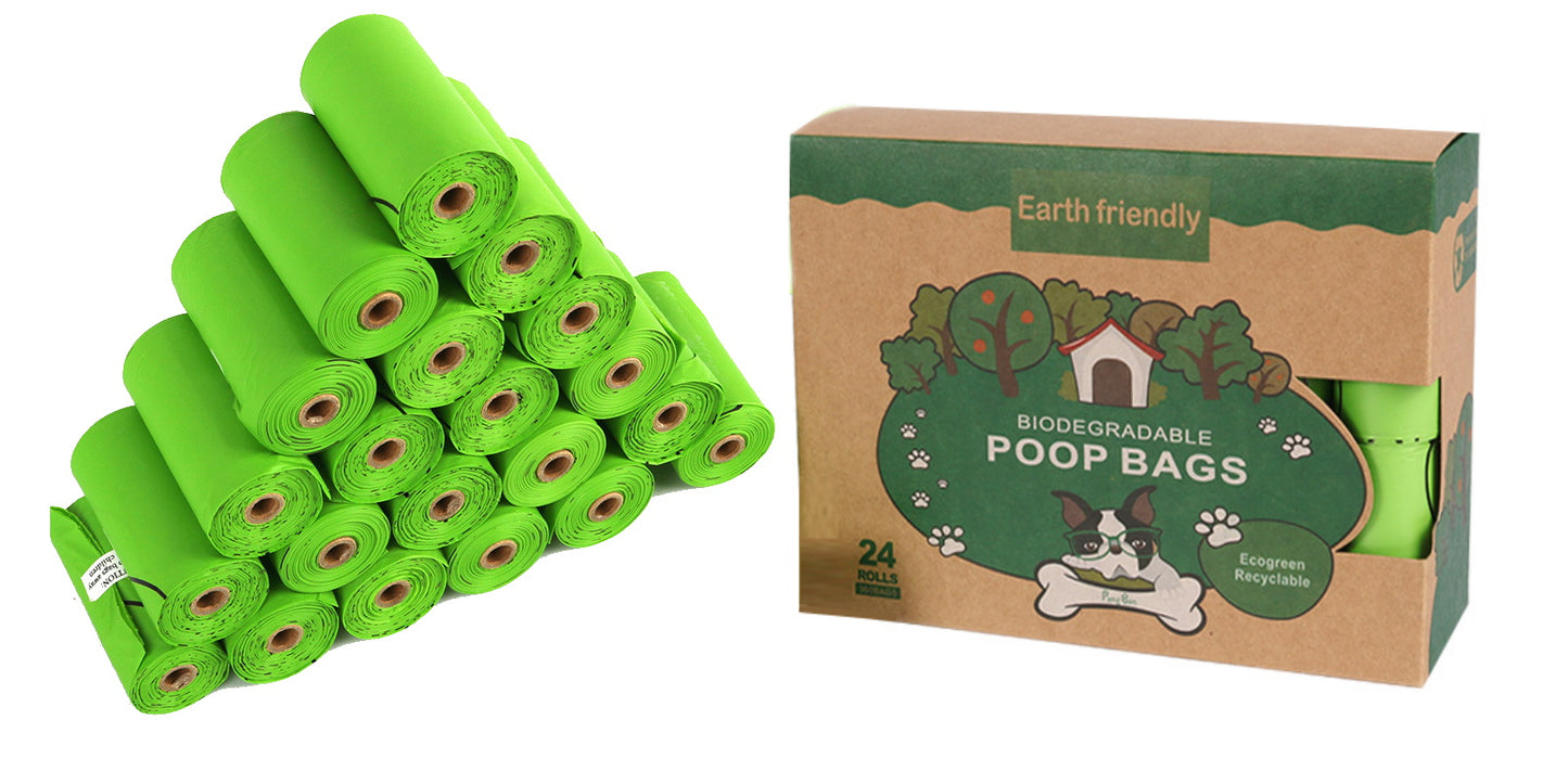 NiftyPlaza Dog Poop Bags, 24 Roll 360 Bags Extra Thick and Strong Poop Bags Leak-proof, 15 Doggy Bags Per Roll, Each Dog Poop Bag Measures 9 x 13 Inches