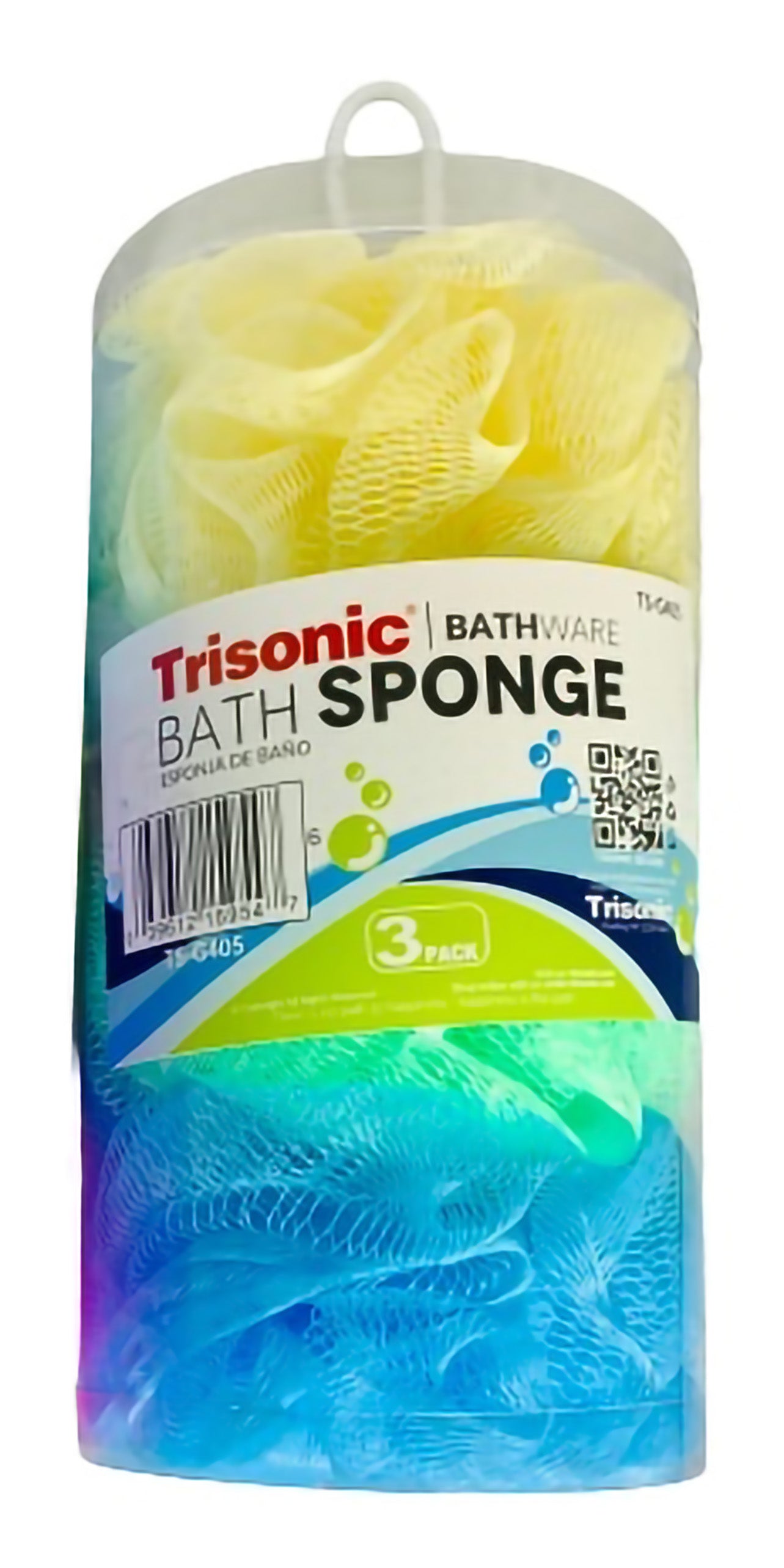 Bath Sponge Shower Loofahs Mesh Pouf Bath Scrunchies Body Wash Puff Pack of 3