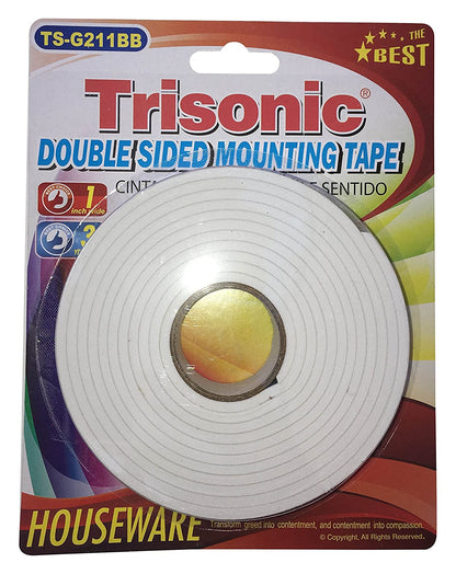 Double Sided Mounting Tape 1 inch wide Heavy Duty Adhesive Tape for Carpet Picture Hanging