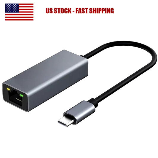 Usb C To Ethernet Adapter Rj45 Network LAN Gigabit Laptop 10/100/1000mbps Thunderbolt 3 Macbook PC