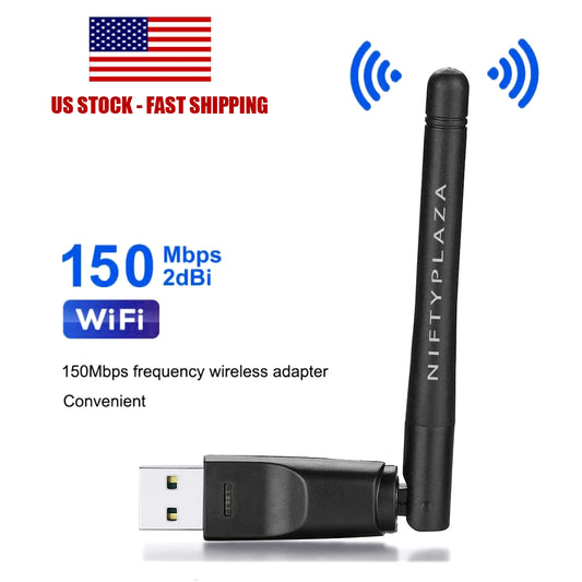 150Mbps USB WIFI Adapter 2.4Ghz Wireless Network Cards Dongle mt 7601 chipset, Laptops, Desktops