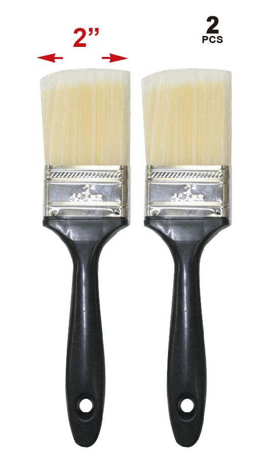 Wall Paint Brush 2 Inches Suitable for Water and Oil Based Applications, 2 Piece Set